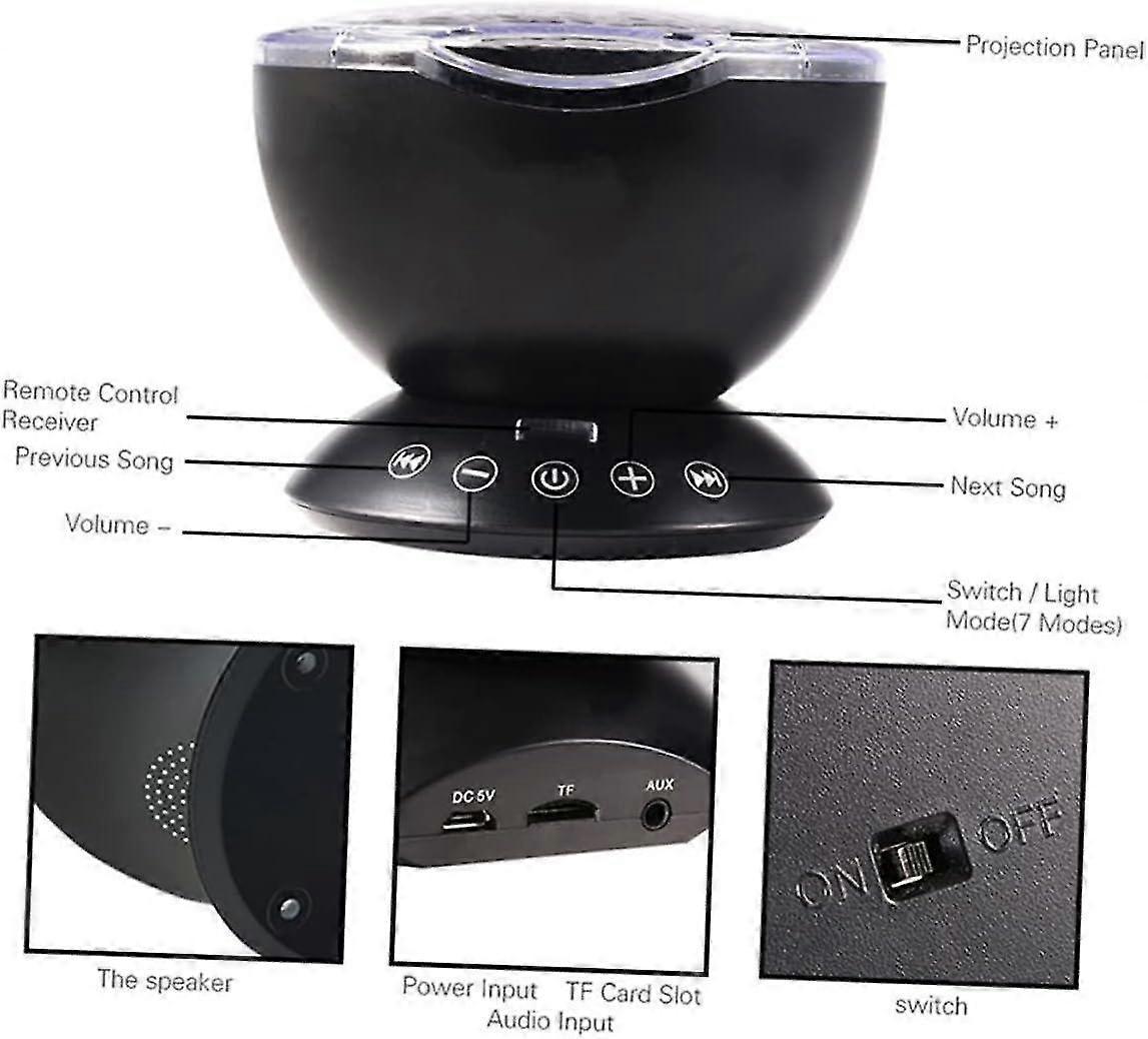 Ocean Projector Light - Bedroom Projection Lamp with Relaxing Water Effect - Image 4