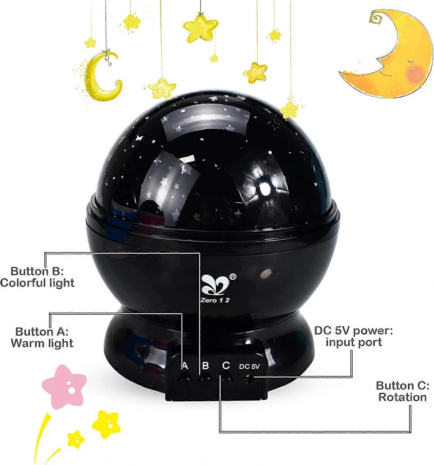 Star Projector Night Light - Babies Bedroom Ceiling Light Projector Lamp - Image 4