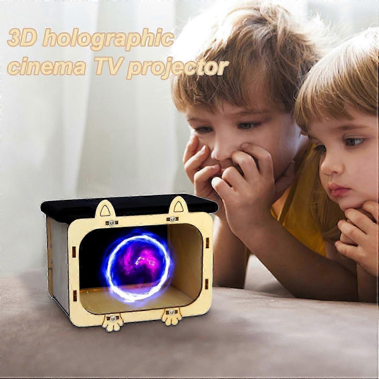 Hologram Phone Projector - Wooden Smartphone Projector Display Stand - Image 2