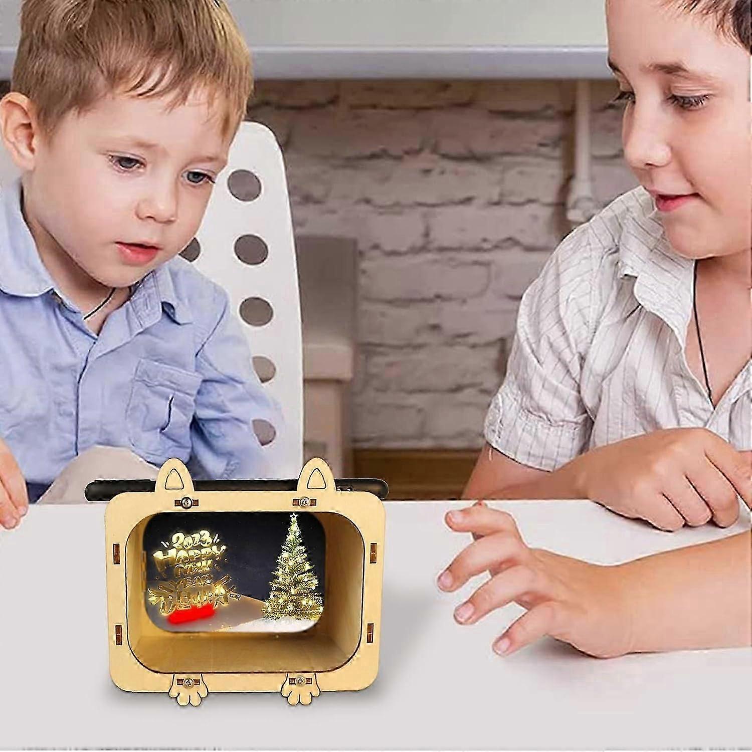 Hologram Phone Projector - Wooden Smartphone Projector Display Stand - Image 3