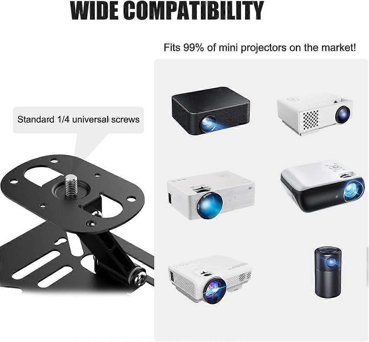 Foldable Projector Stand - 3-in-1 Desktop or Ceiling Mount for Mini Projectors - Image 5