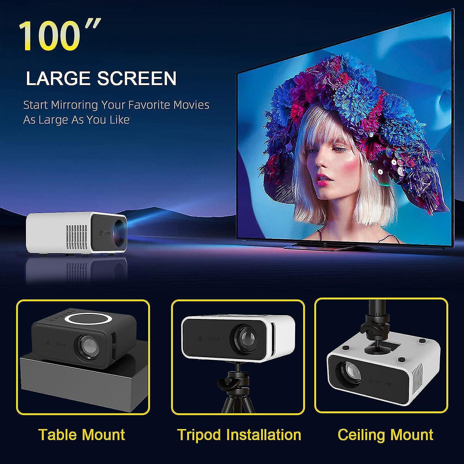 3000 Lumens Mini 4K Projector - Portable Home Cinema Projector - Image 3