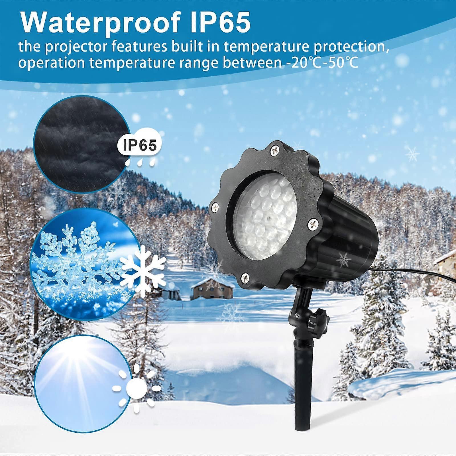 LED Snowflake Projector - Christmas Light Projector for Outdoor and Indoor Use - Image 3