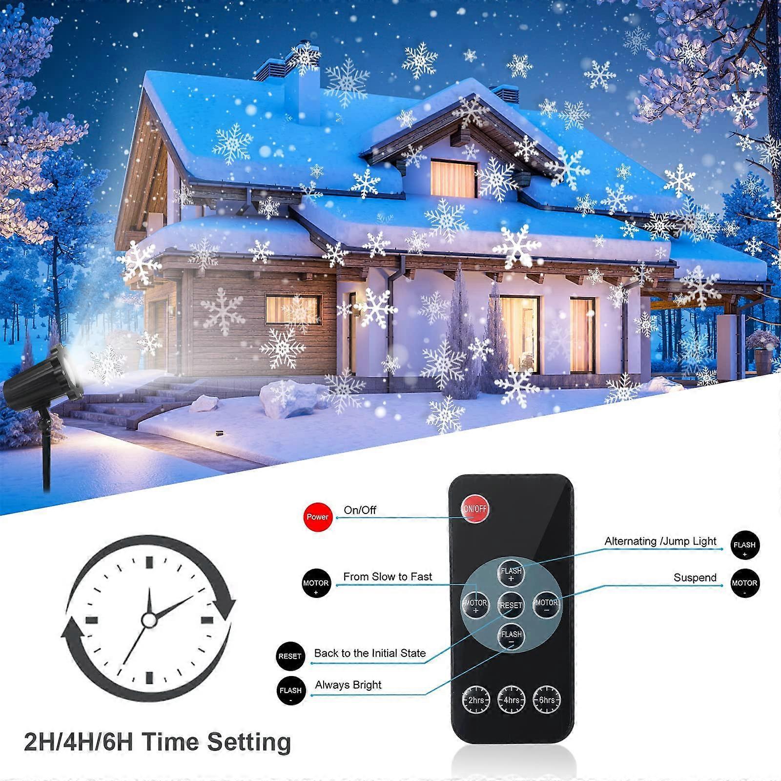 LED Snowflake Projector - Christmas Light Projector for Outdoor and Indoor Use - Image 4