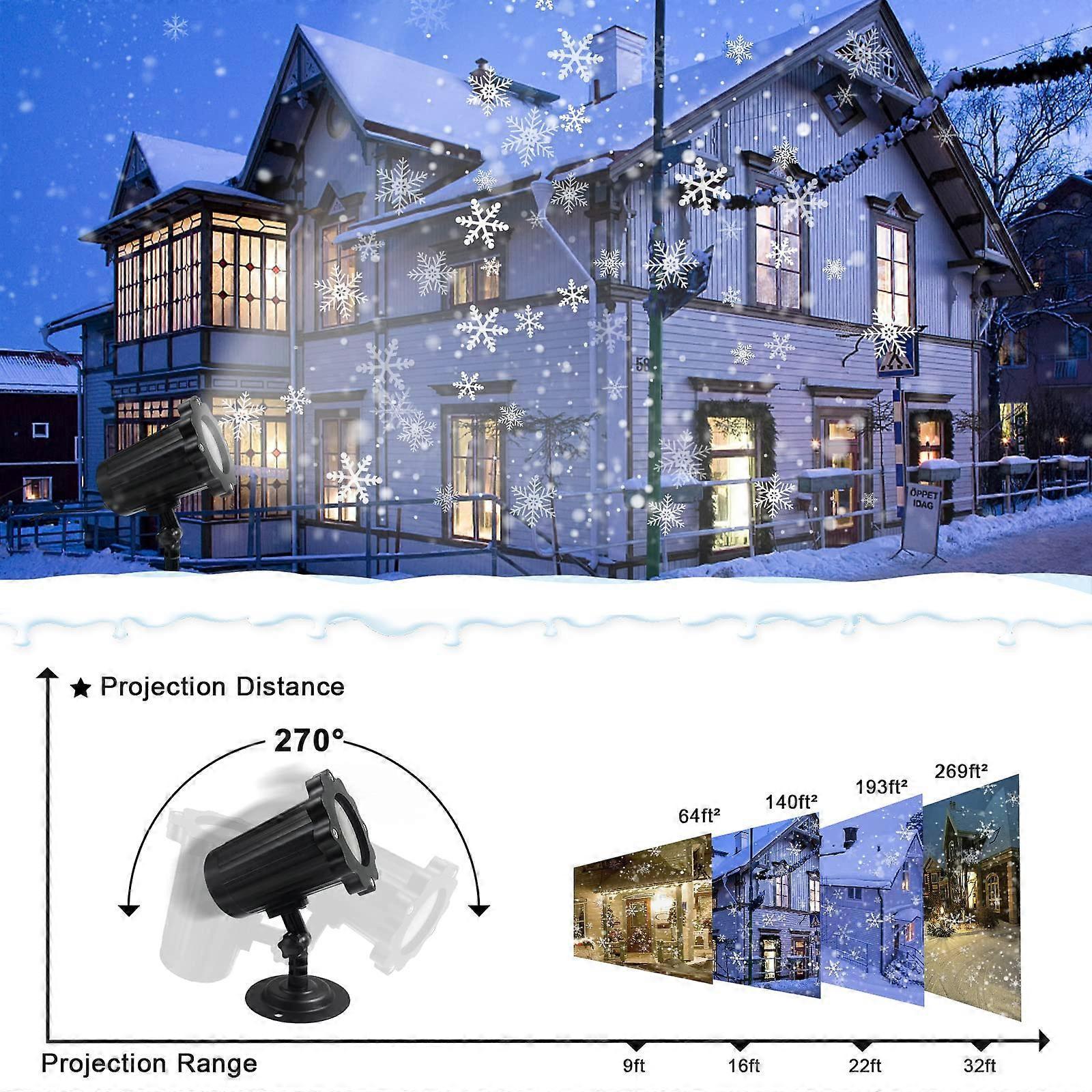 LED Snowflake Projector - Christmas Light Projector for Outdoor and Indoor Use - Image 5