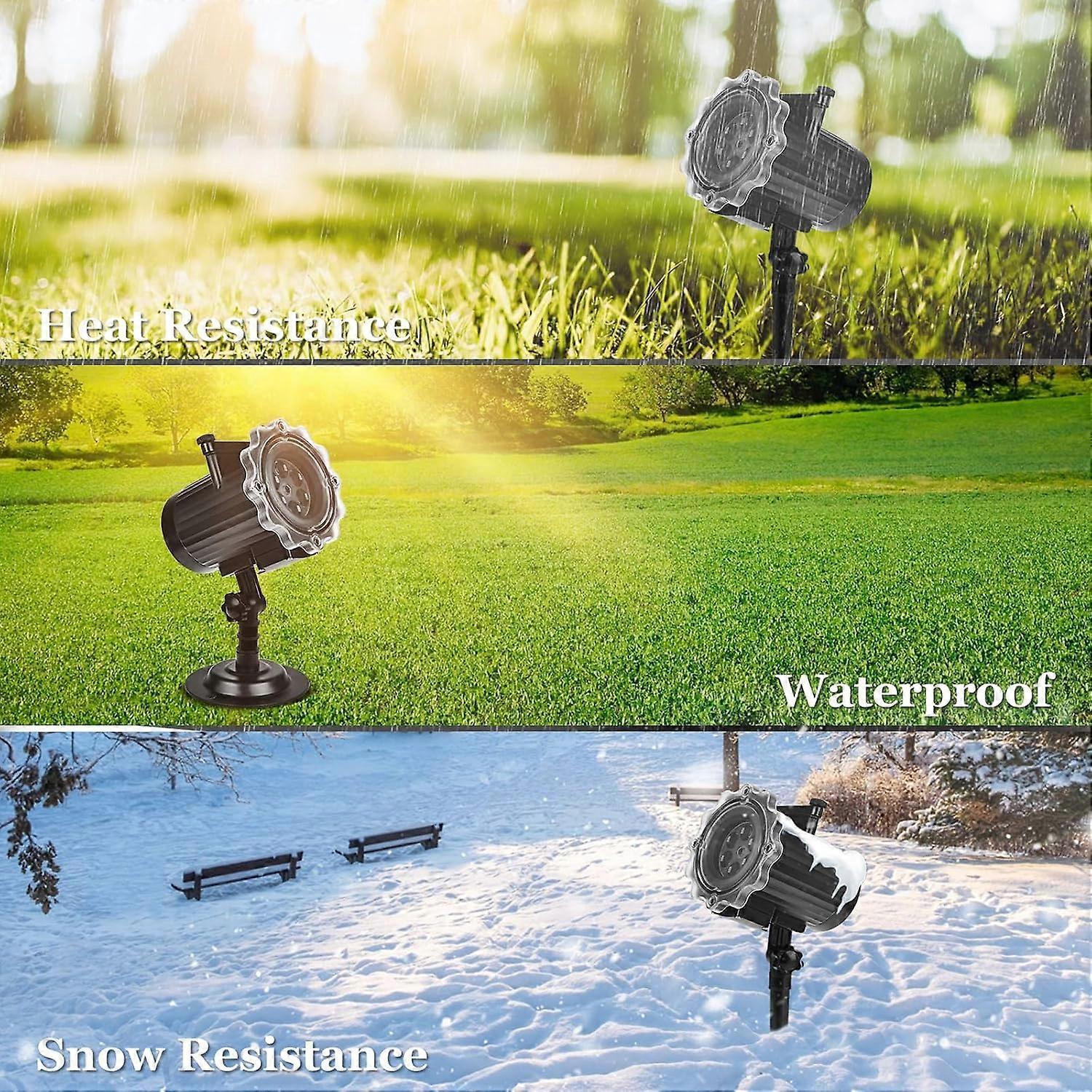 Christmas LED Projector Lamp, 16 Patterns Snowflake Outdoor Decorative Light - Image 3