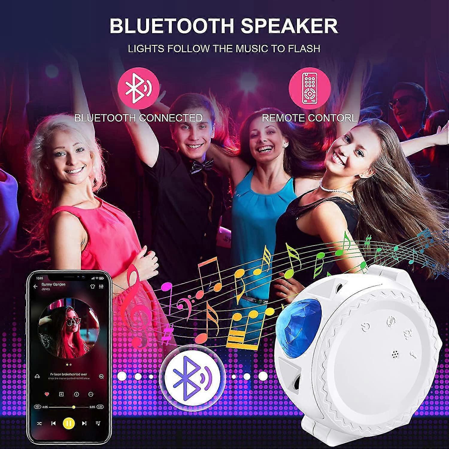 4-in-1 Galaxy Projector with Tooth Serrated Remote - 18 Sky Patterns - Image 3
