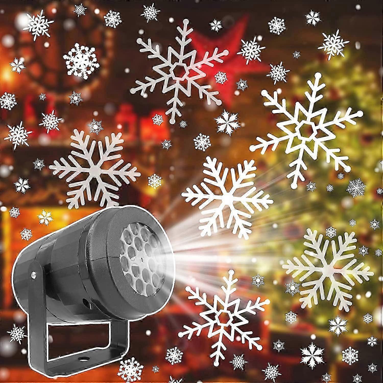 Christmas LED Rotating Snowflake Projector Lamp for Home Decor & Party - Image 1