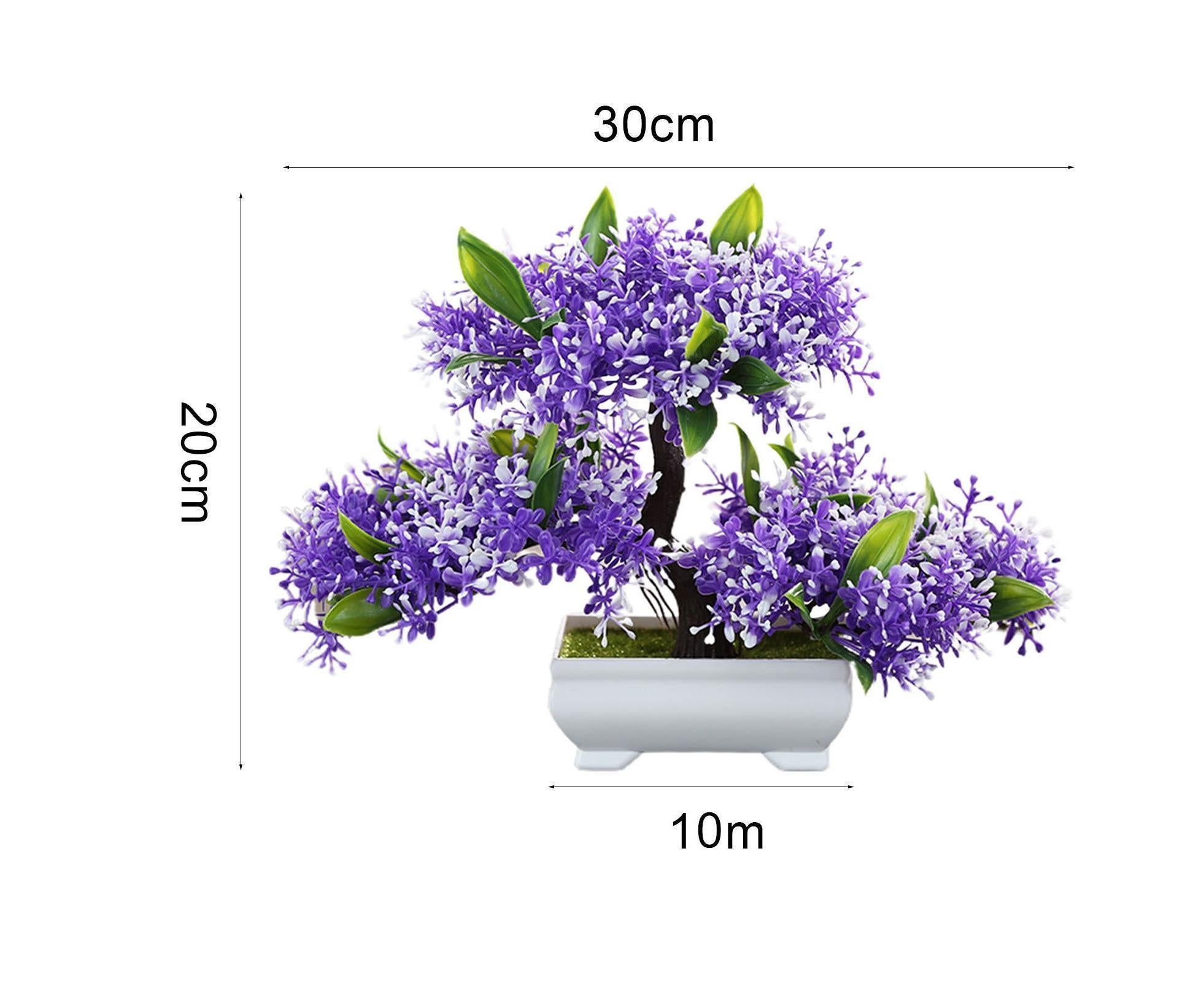 Artificial Plant Eye-catching Anti-fade Plastic Desktop Fake Potted Plants Ornaments for Home-Purple - Image 2