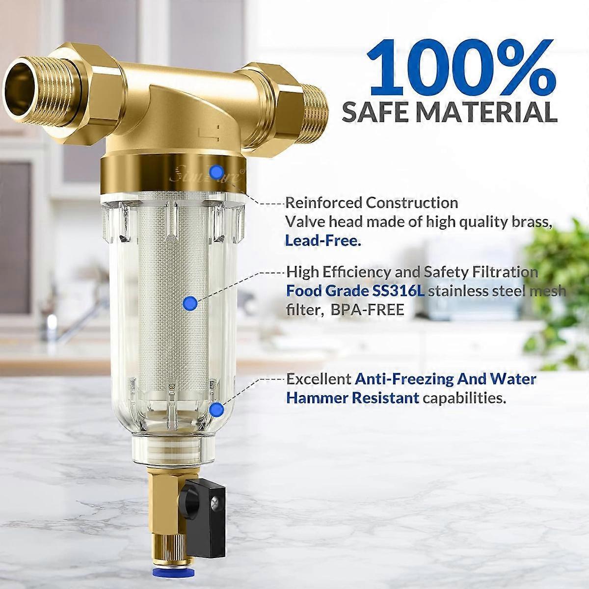 Reusable Sediment Water Filter Pre-Filter for Well Water Pipes - Image 5