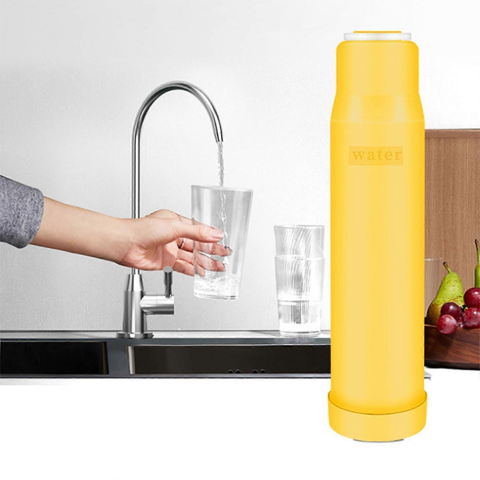 4pcs Carbon Water Filter Cartridges for Kitchen Use (2 Yellow + 2 White) - Image 2