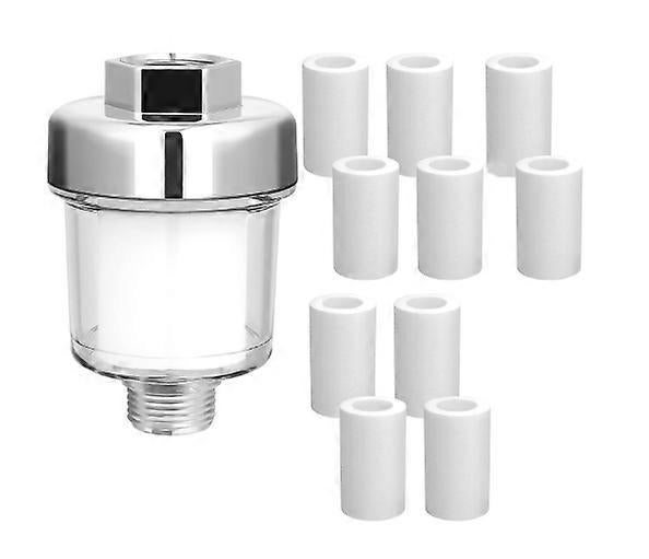 Universal Shower Tap Filter, Anti-Limescale Purifier, Silver Transparent - Image 1