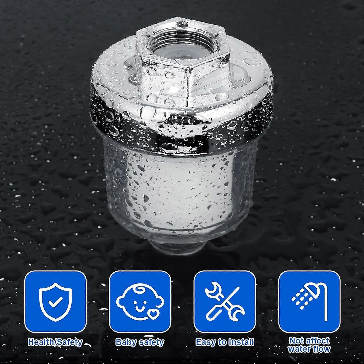 Universal Shower Tap Filter, Anti-Limescale Purifier, Silver Transparent - Image 3