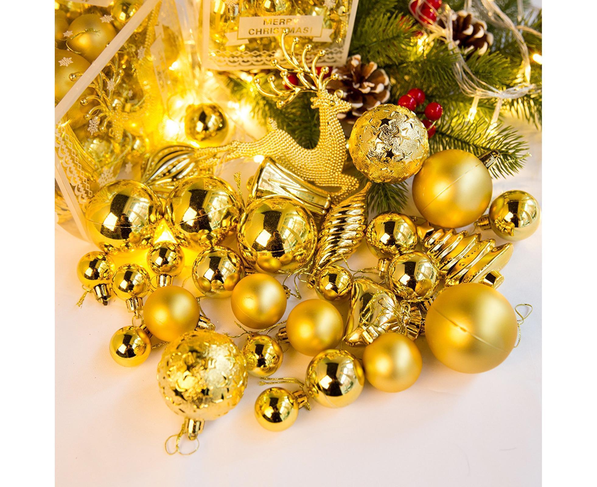 30Pcs Xmas Tree Balls Party Supplies-Golden - Image 4