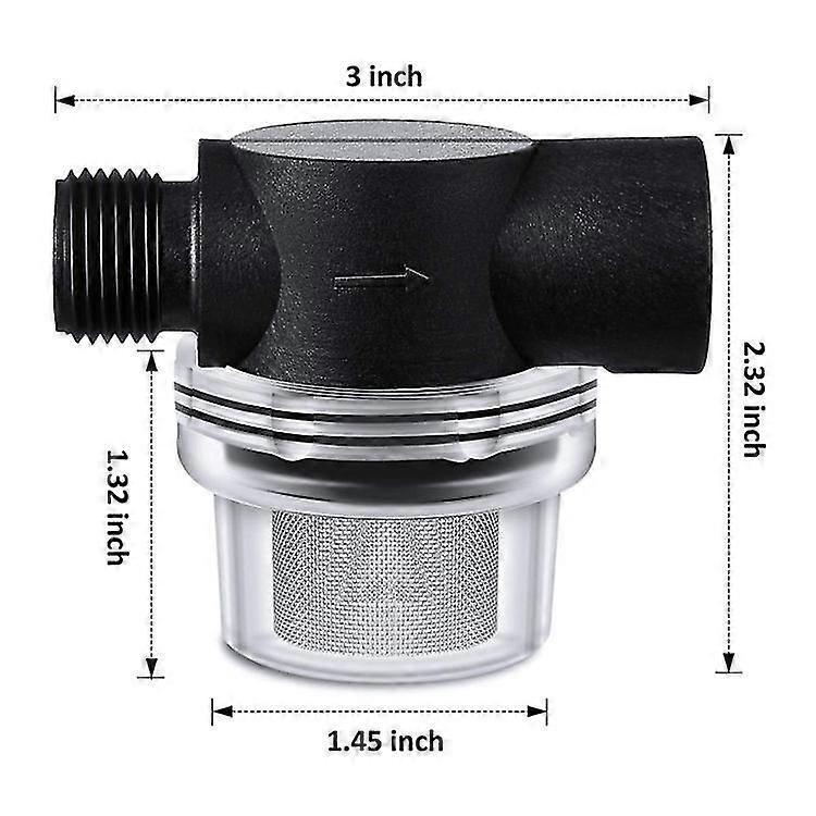 RV Universal Water Pump Filter with Stainless Steel Pre-Filter - Image 2