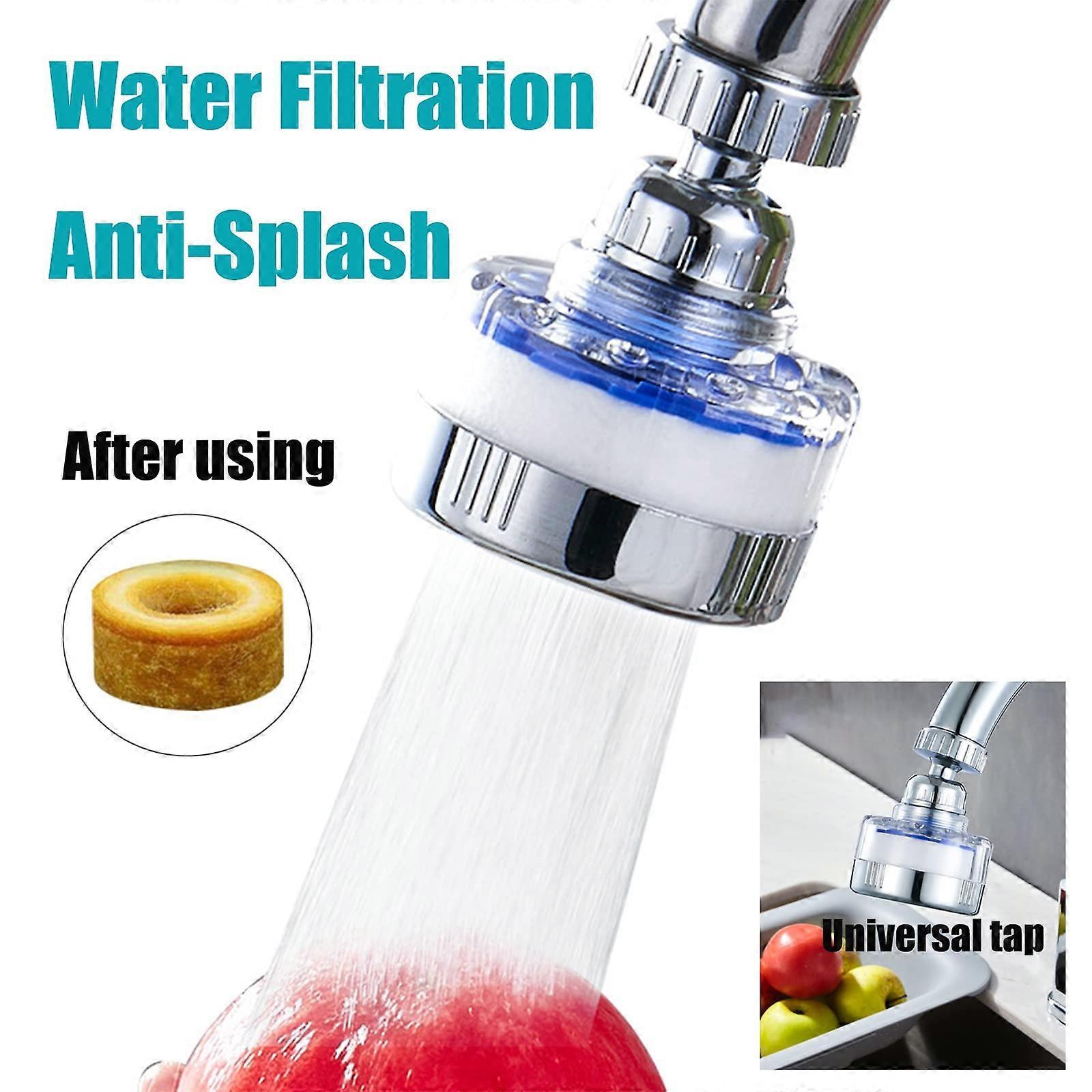 Faucet Water Filter with 2 Cartridges, Rotating Carbon Sink Filter - Image 3