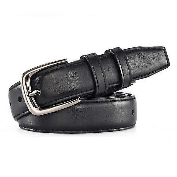 Women's Black Leather Belts for Jeans and Dresses - Image 1