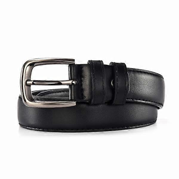 Women's Black Leather Belts for Jeans and Dresses - Image 2