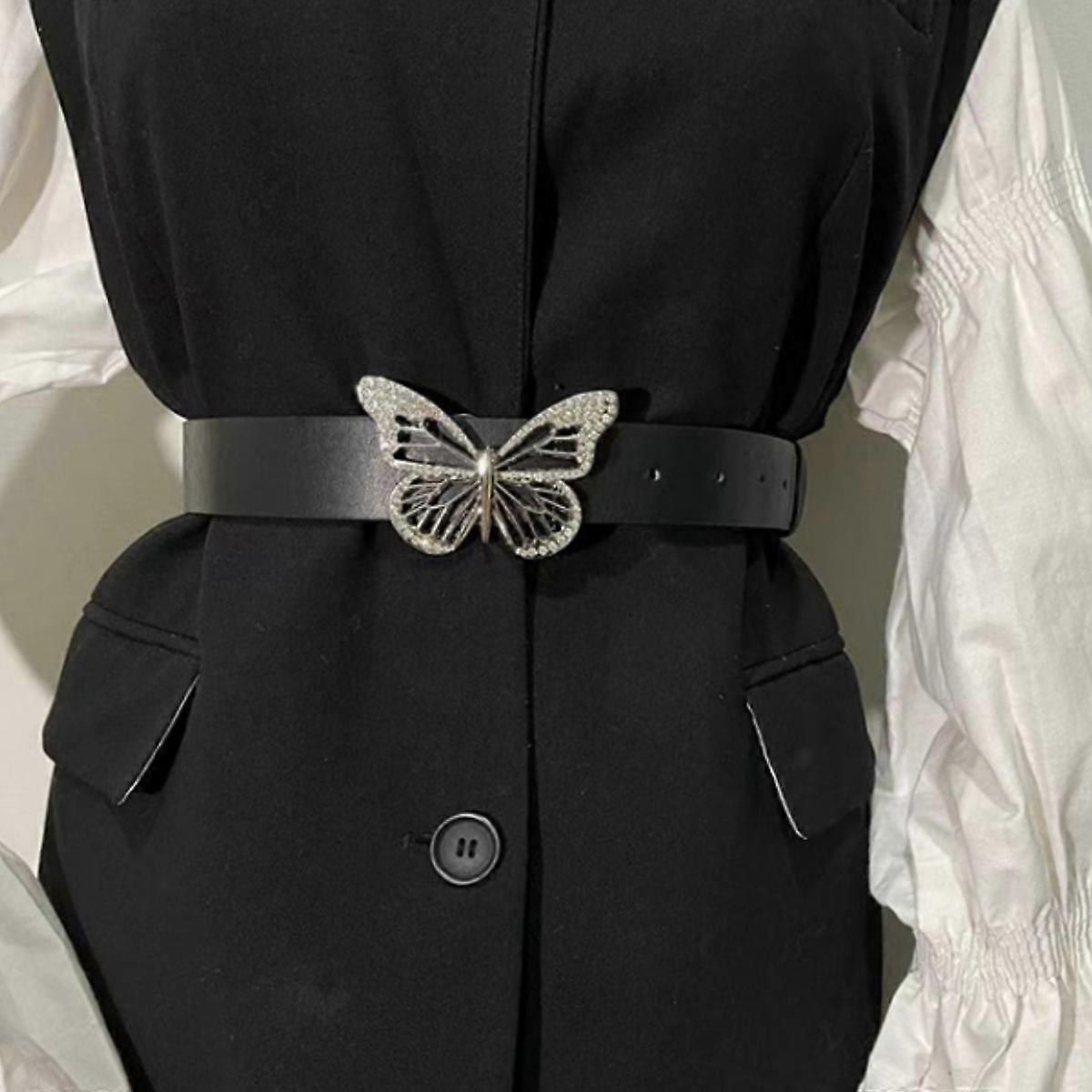 Women's Leather Belt with Buckle for Jeans and Dresses - Image 2
