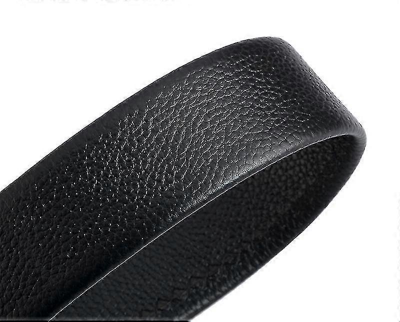 Men's Leather Belt with Automatic Buckle, Litchi Grain Business Style - Image 3