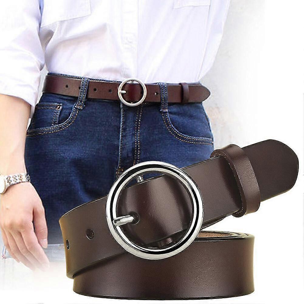 Women's Skinny Leather Belt, Red 105cm, Adjustable Elastic Waist Decorative Belt - Image 4