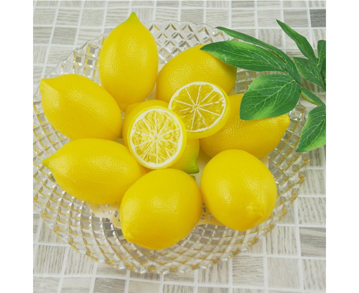 10Pcs Mini Artificial Lemon Simulation Fruit Photography Prop Party Table Decor-Yellow - Image 5
