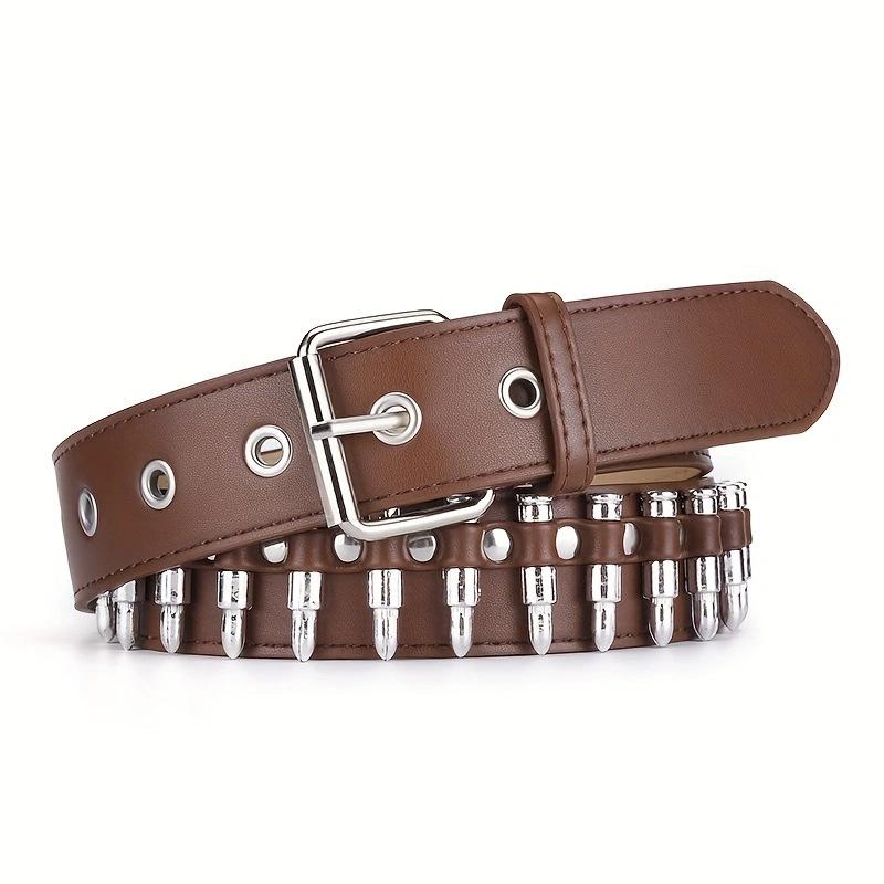 120cm Punk Studded Leather Belt for Women, Men & Girls - Image 1
