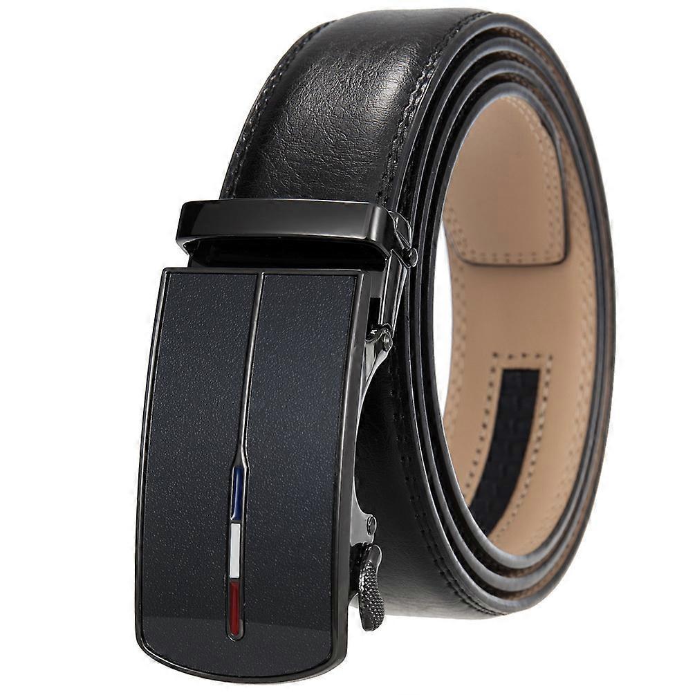 Men's Classic Black Leather Belt - Image 1