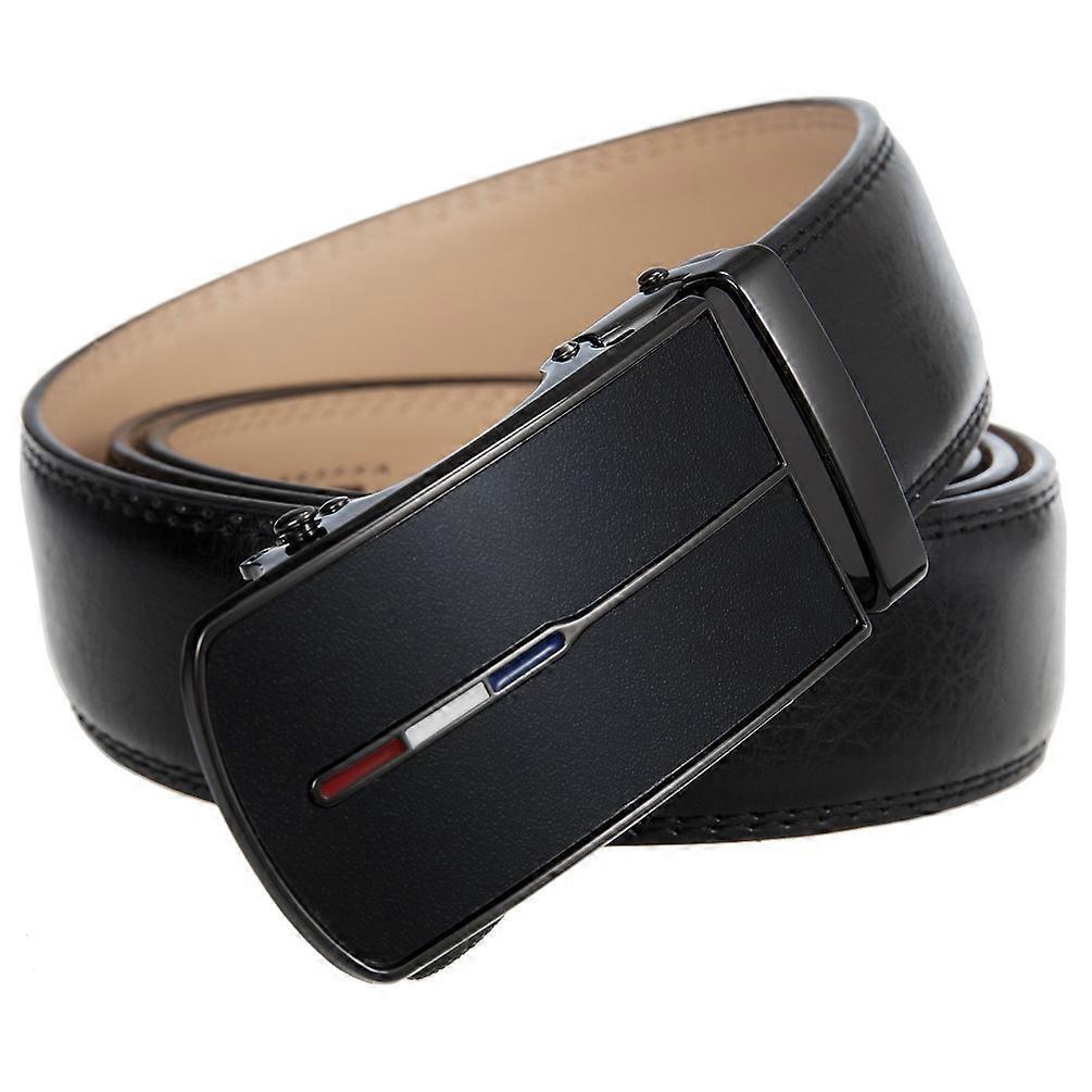 Men's Classic Black Leather Belt - Image 2