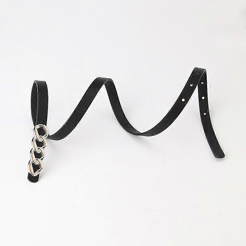 Women's 115cm Retro Chain Buckle Leather Belt for Jeans - Image 2