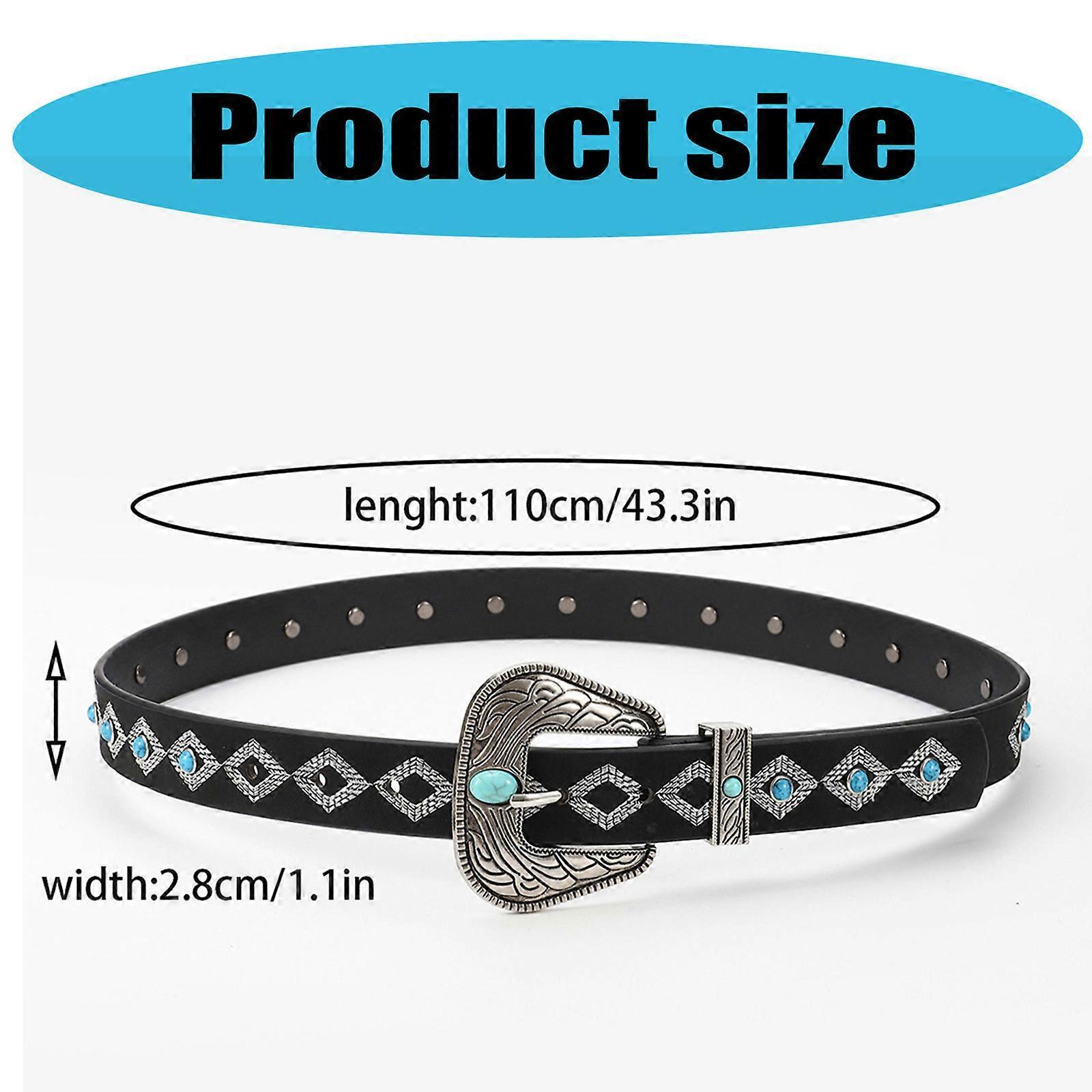 Cream PU Leather Belt, Adjustable Unisex Punk Waist Belt for Casual Wear - Image 3