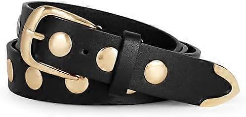 120cm Studded Punk Leather Belt for Women, Fashion Jeans Belt - Image 1
