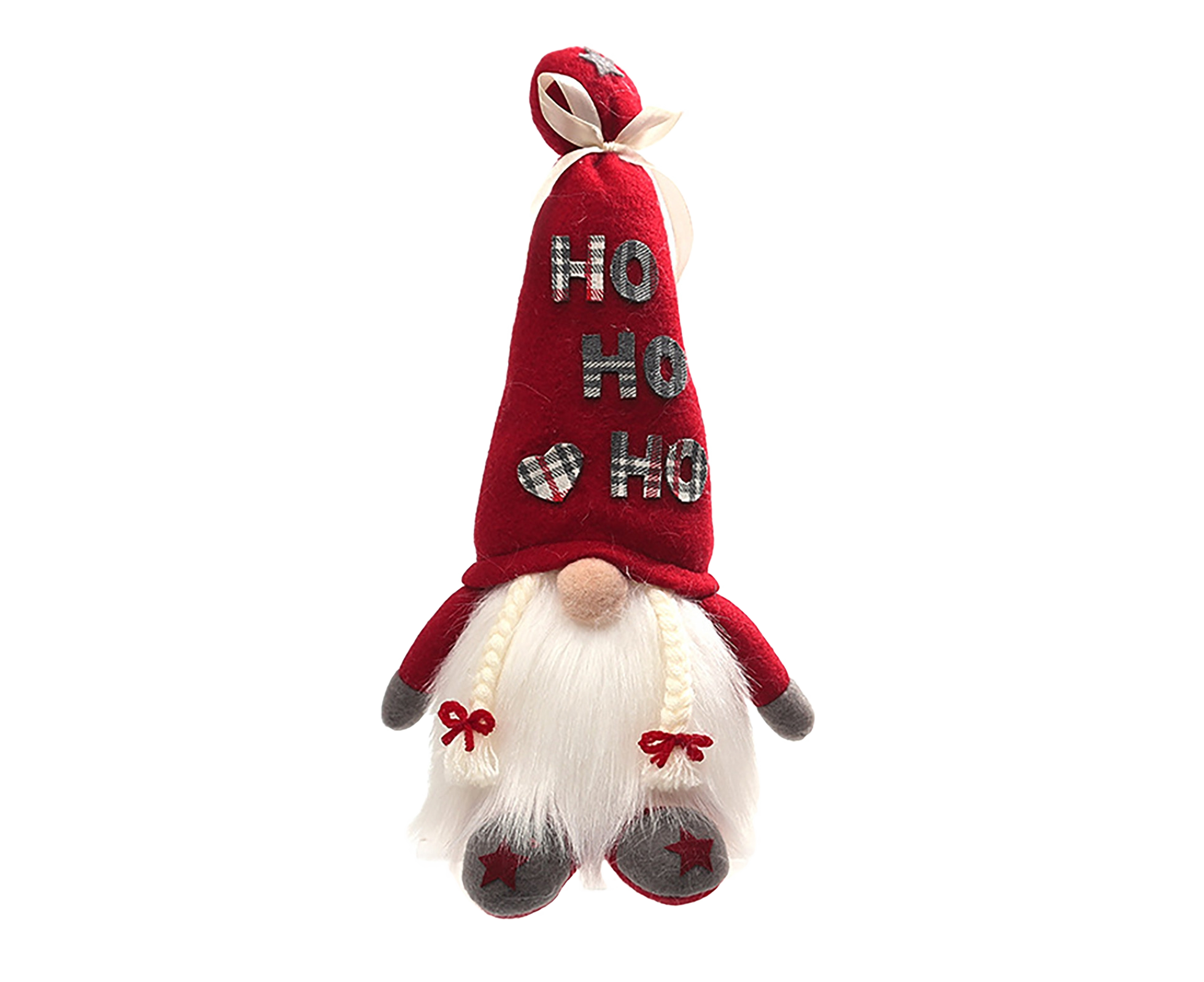 Creative Dwarf Shape LED Doll Decor Cute Exquisite Flannel Doll Display for Home-Red - Image 1