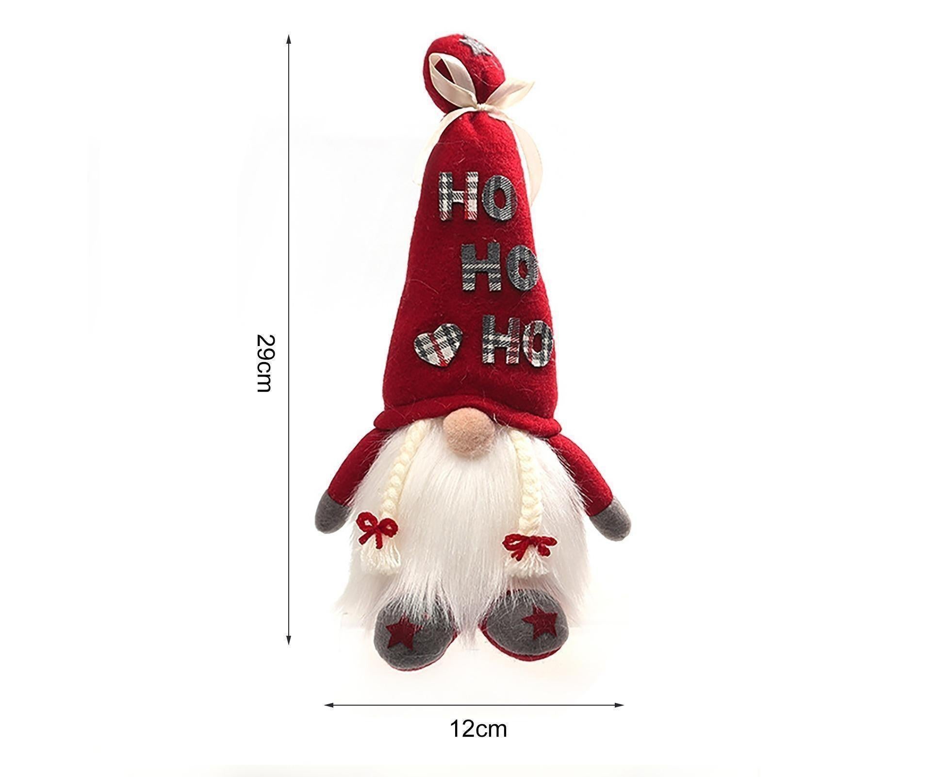 Creative Dwarf Shape LED Doll Decor Cute Exquisite Flannel Doll Display for Home-Red - Image 3