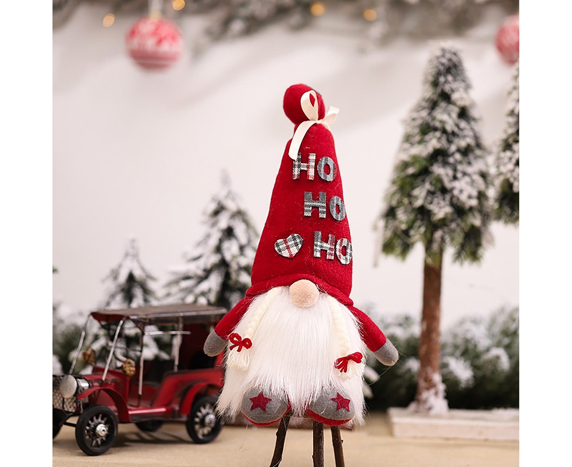 Creative Dwarf Shape LED Doll Decor Cute Exquisite Flannel Doll Display for Home-Red - Image 5