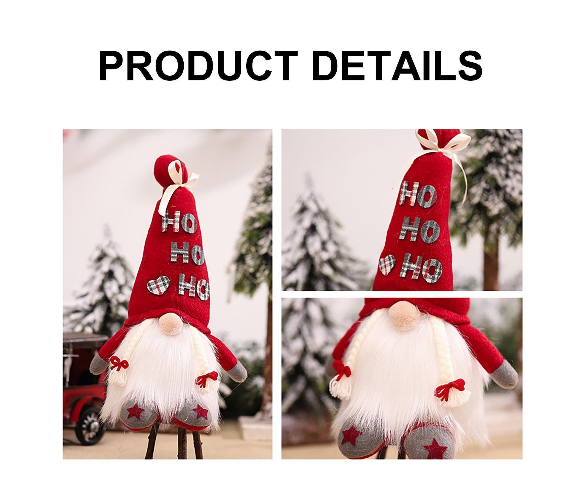 Creative Dwarf Shape LED Doll Decor Cute Exquisite Flannel Doll Display for Home-Red - Image 6