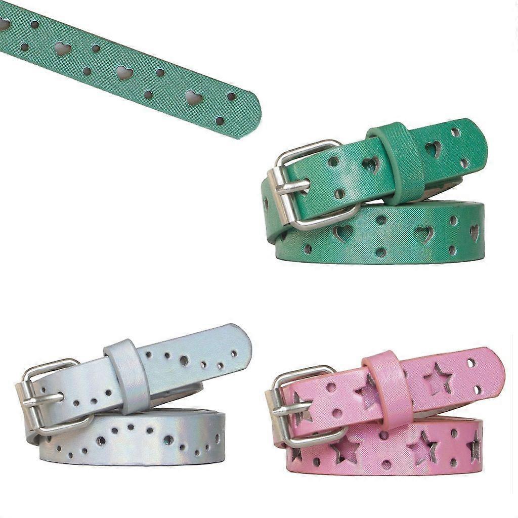 Women's Faux Leather Jeans Belt with Thin Hollow Pattern - Image 4