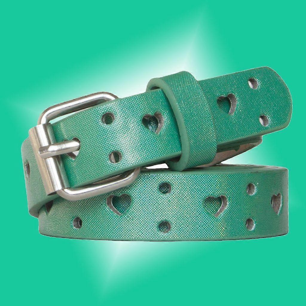Women's Faux Leather Jeans Belt with Thin Hollow Pattern - Image 5