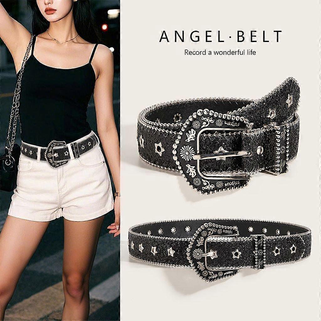 Handmade Stylish Embossed Ladies Leather Belt Headband, Adjustable - Image 3
