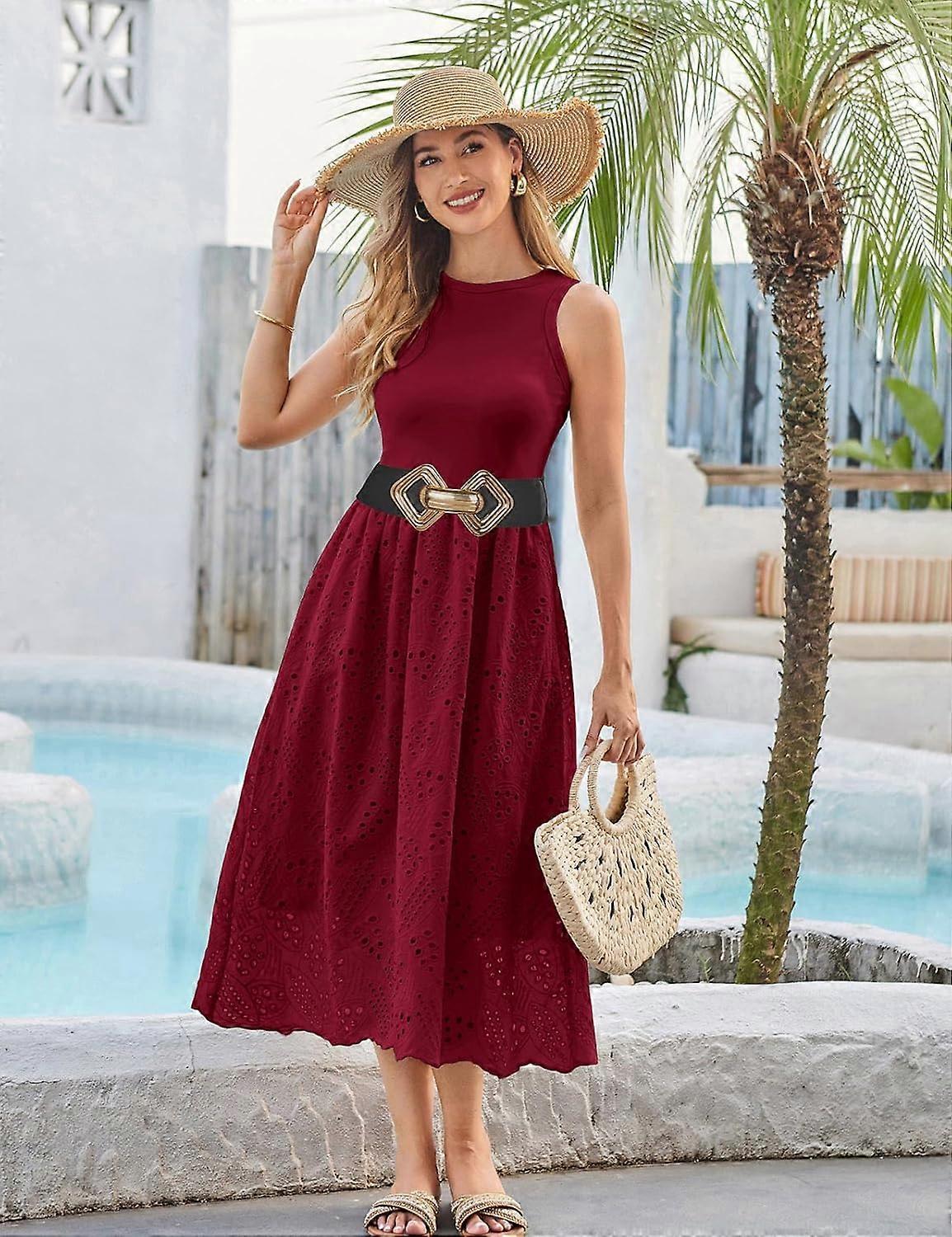 Women's 95cm Wide Elastic Stretch Leather Dress Belt with Gold Buckle - Image 4