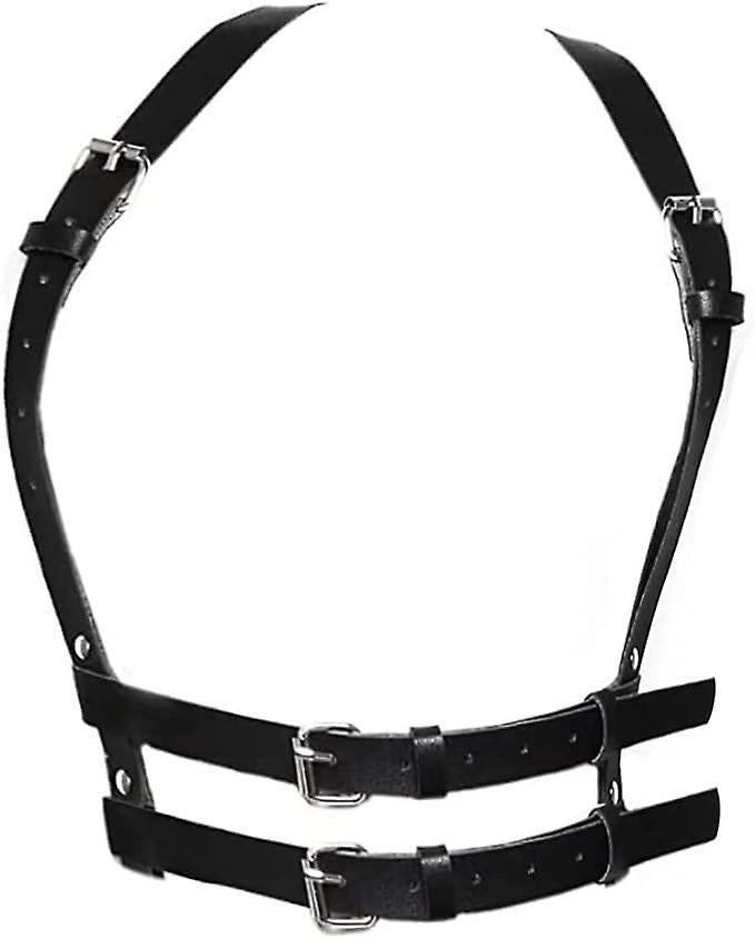 Women's Leather Body Chain Belt with Back Strap Design - Image 2