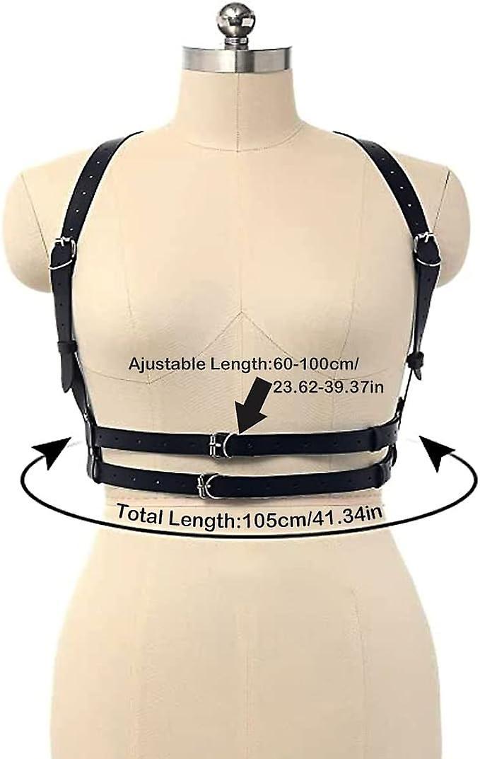 Women's Leather Body Chain Belt with Back Strap Design - Image 4