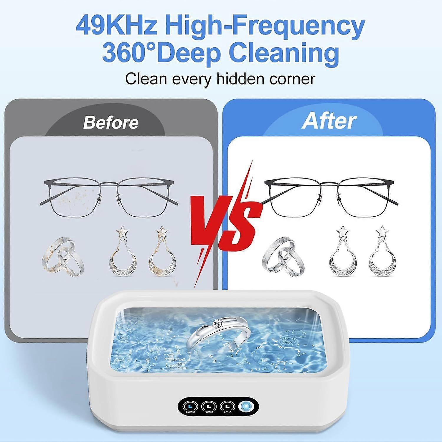 45kHz Ultrasonic Jewelry Cleaner Machine for Gold, Silver, Rings & All Jewelry - Image 2