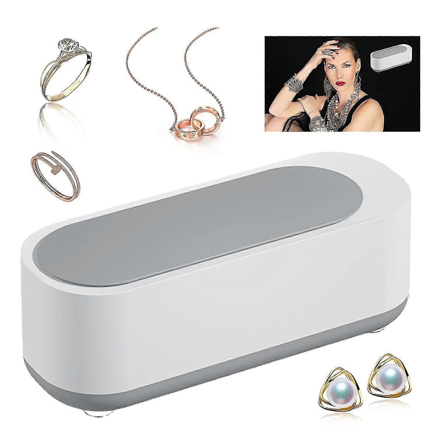 Low-Noise 45kHz Ultrasonic Jewelry Cleaner Machine for Glasses & Retainers - Image 1