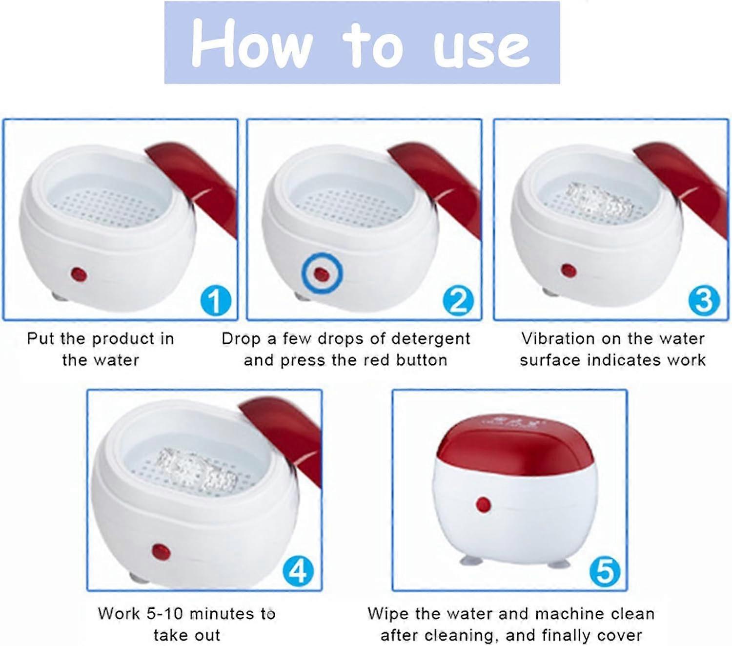 Mini Ultrasonic Jewelry Cleaner for Accessories & Small Instruments - Image 4