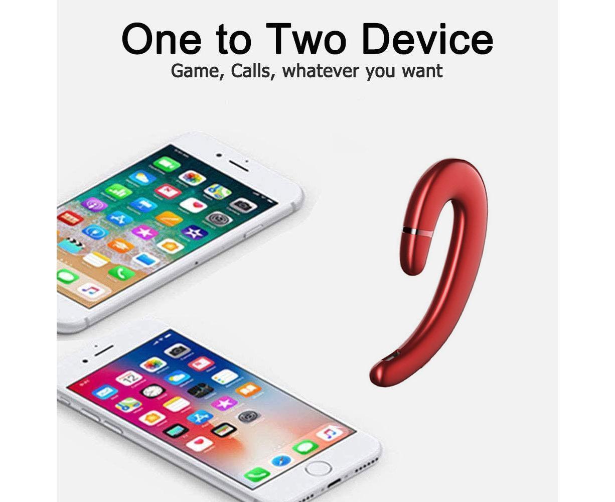 Ear Hook Wireless Headphones - Non Ear Plug - Noise Cancelling Single Ear Headset with Mic - Image 2