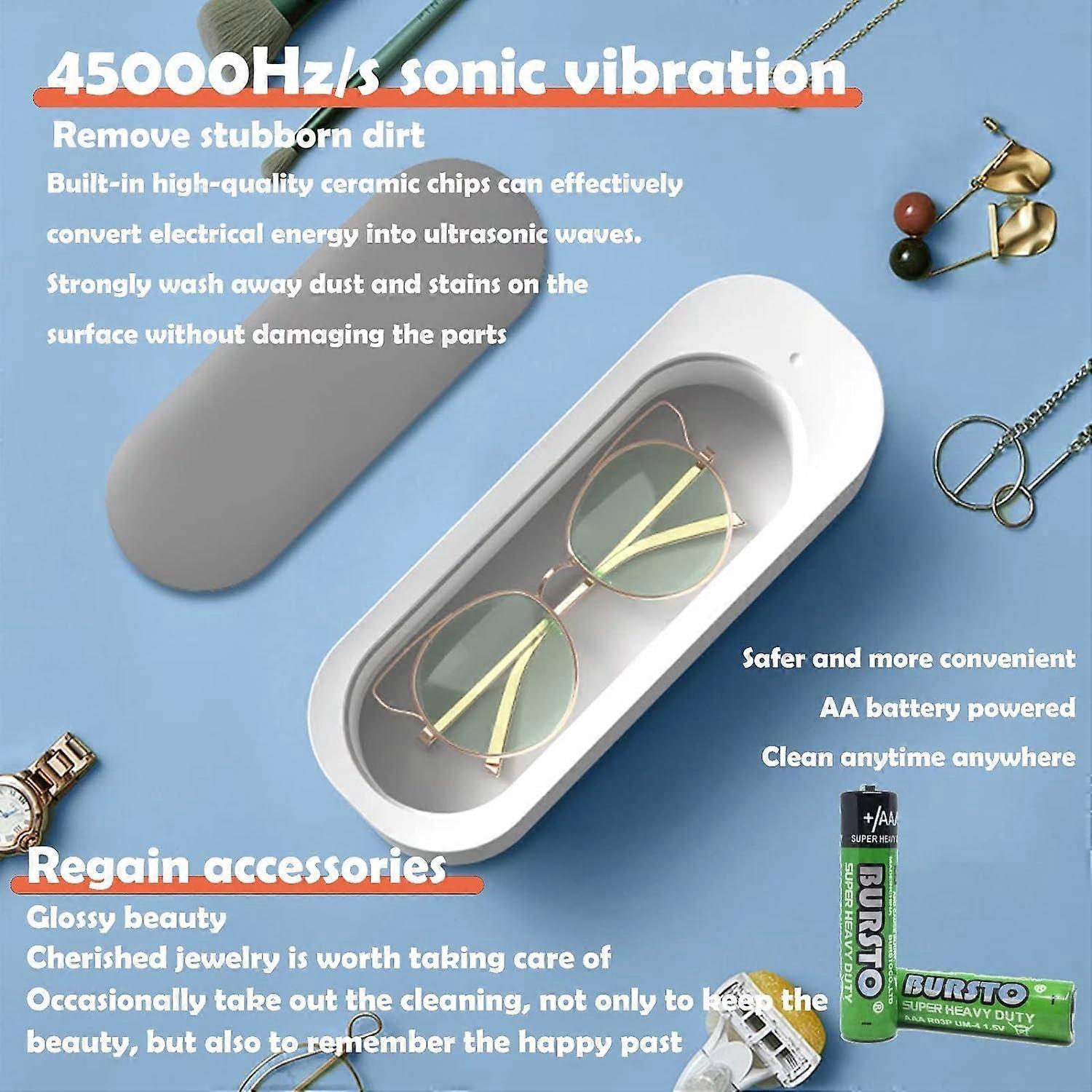 45kHz Ultrasonic Jewelry Cleaner for Silver, Retainers, Eyeglasses & Coins - Image 4