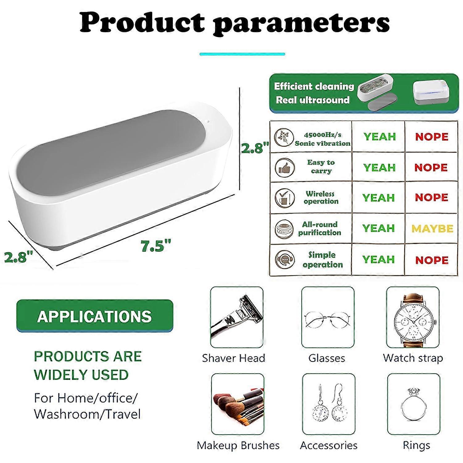 45kHz Ultrasonic Jewelry Cleaner for Silver, Retainers, Eyeglasses & Coins - Image 5