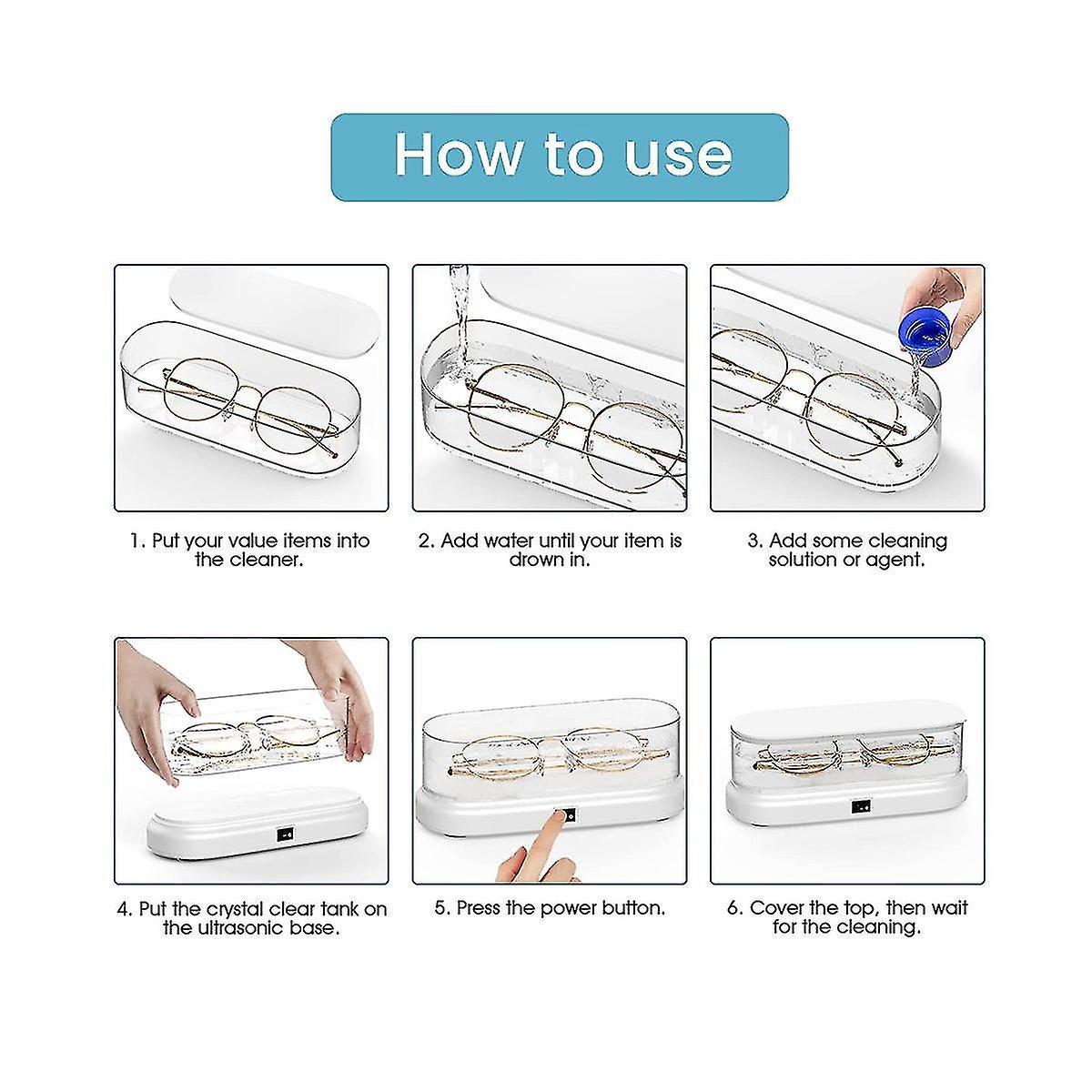 Portable Mini Ultrasonic Cleaner for Jewelry & Glasses - Image 3