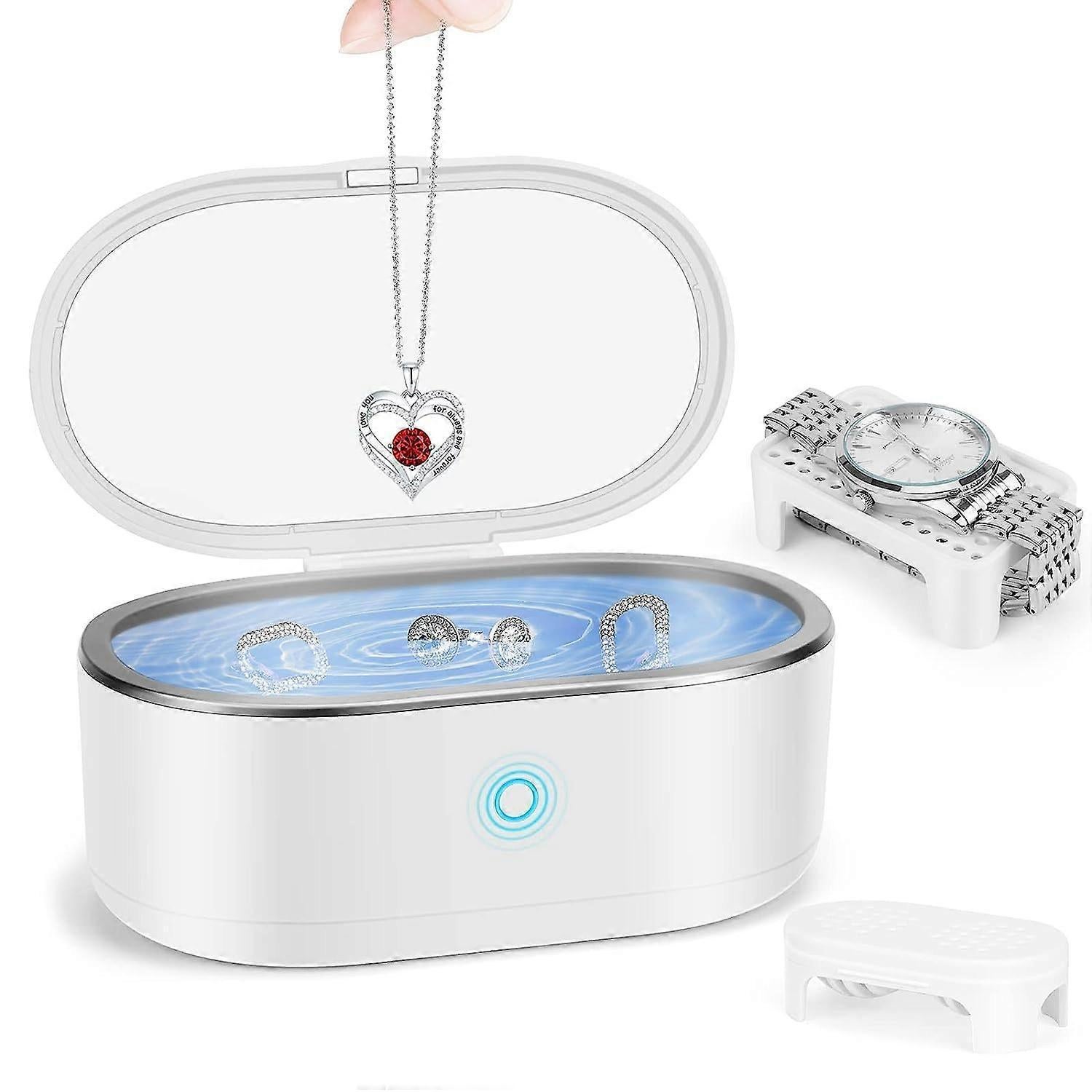 45kHz Ultrasonic Jewelry & Eyeglass Cleaner with 18oz Large Capacity - Image 1